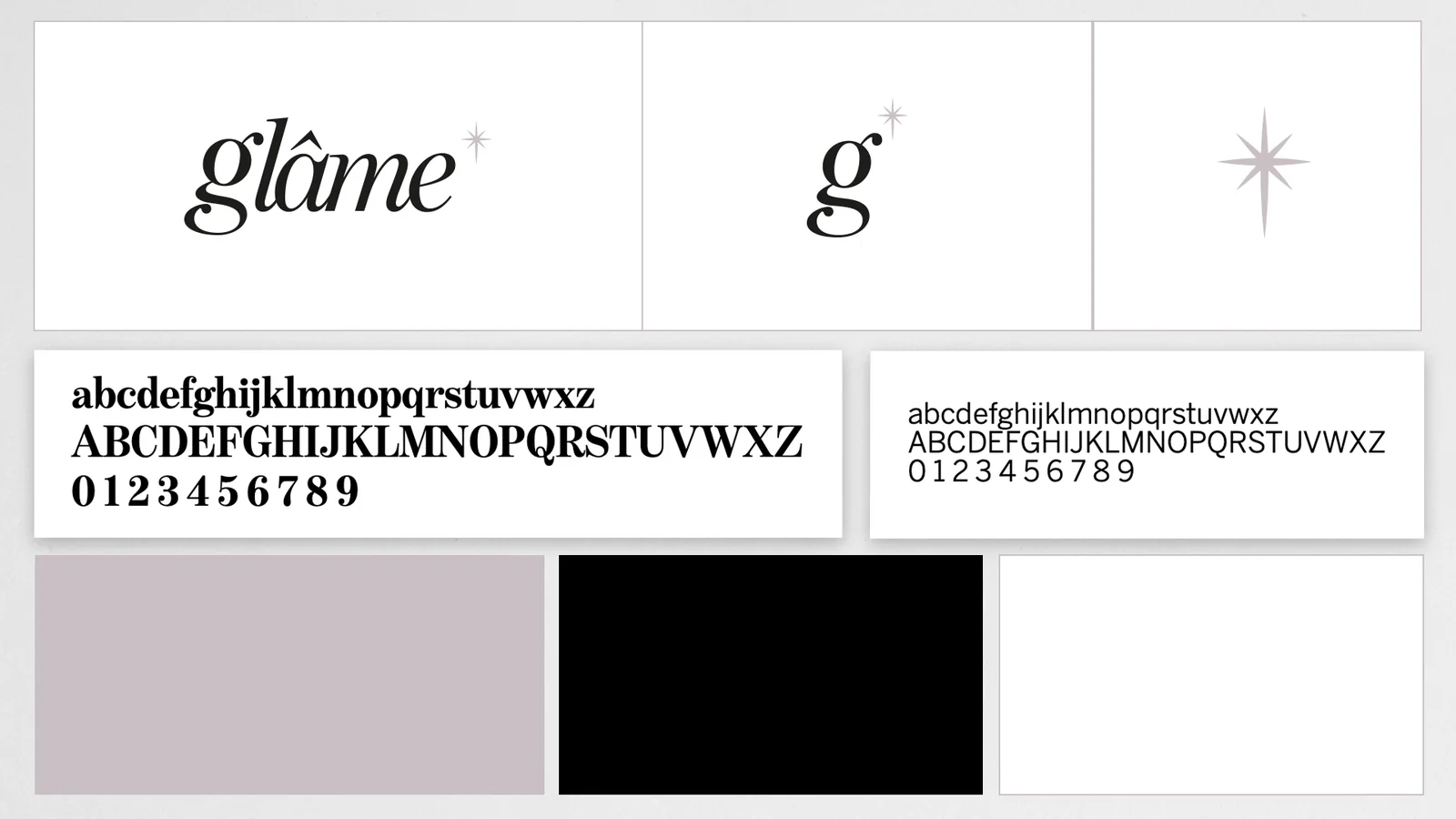 Glâme, la charte graphique, logo, typographies et palette, RAAD Studio de Création