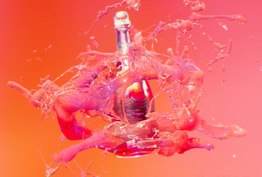 Vidéo 3D conçu par RAAD Paris pour Dom Pérignon Champagne