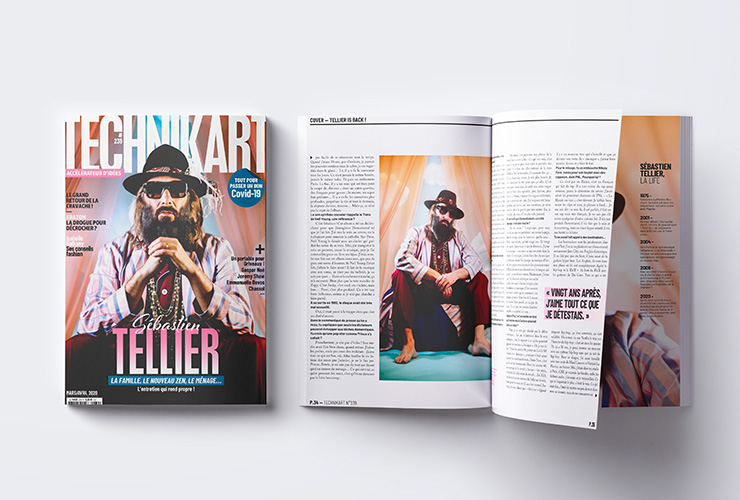 Mise en page du magazine Technikart par RAAD Paris